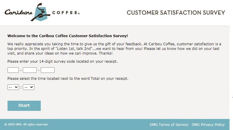 TellCaribou.com - Win Coupon Code - Caribou Coffee Survey